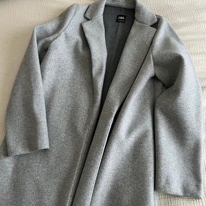 Zara Wool Knit Long Blazer Style Jacket